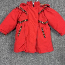 S Rothschild Coat Girls Size 2 Red Hooded Winter Staple