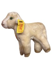Steiff Lamby agnello 1527/12 peluche beige 13 cm con bottone nell'orecchio