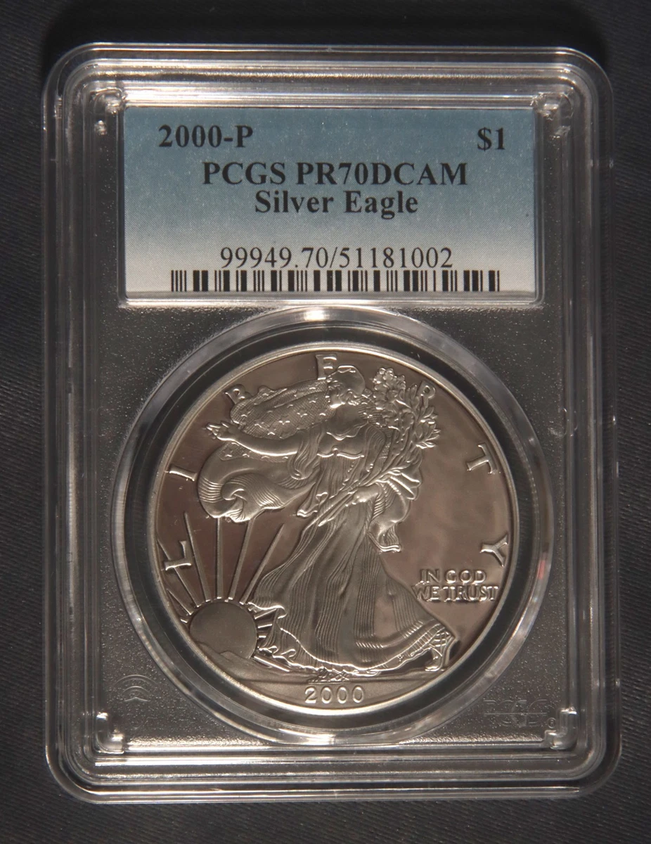 アメリカンイーグル　2000-P ICG-PR70 DCAM American Eagle PR 70 Graded 2000 Silver Bullion Coins for sale | eBay