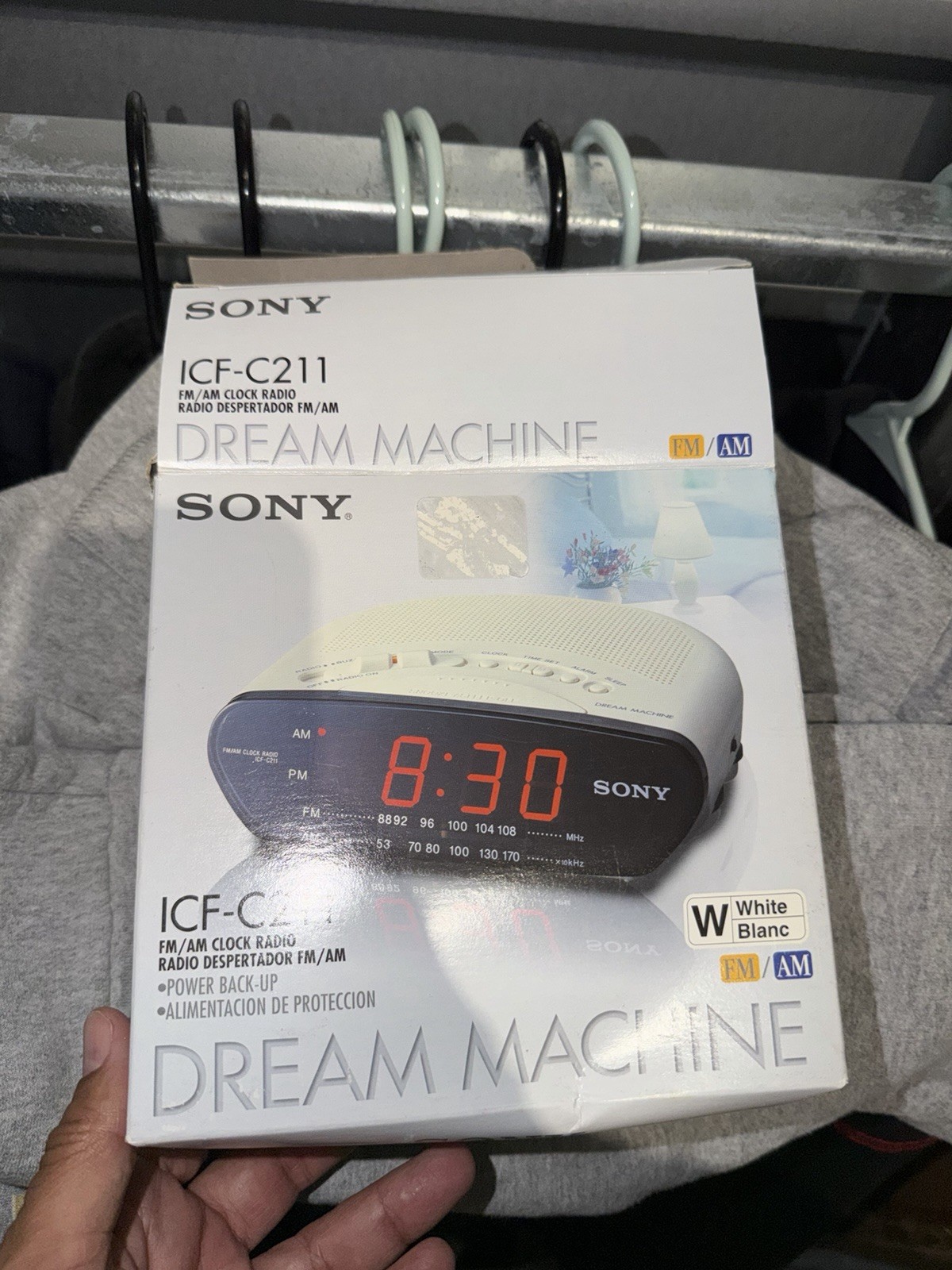 Radio Icf-c211 9v Battery Power Backup Alarm Nib