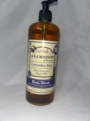 A LA MAISON Lavender Aloe Olive & Argan Oils Body Wash Traditional French Milled