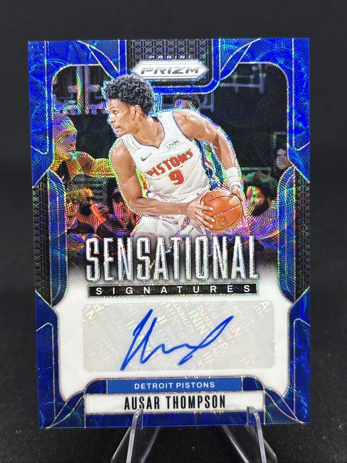 2024-25  Prizm - Sensational Signatures Ausar Thompson #SS-AUS Blue Prizm /49