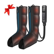 FIT KING Leg Massager with Heat and Compression Therapy, Leg Compression Mass...