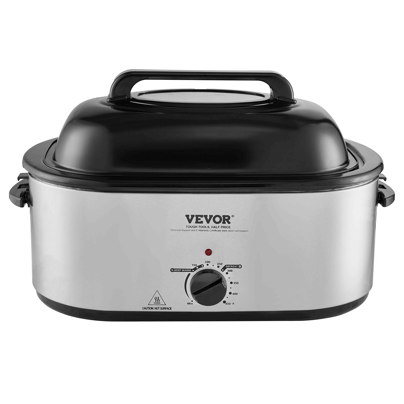 VEVOR Electric Roaster Oven 26QT Turkey Roaster Oven with Self-Basting Lid 1450W