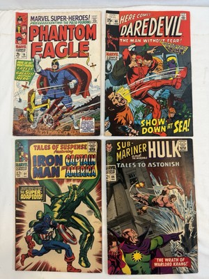 Set Of 4 MARVEL SUPER HEROES Comics 1960s Phantom Eagle, Capt. America,Hulk More