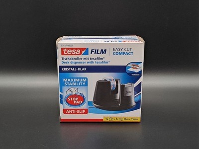 1 Tesa Tischabroller schwarz Compact Klebebandabroller Klebefilm Abroller