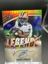 2025 Absolute Darren Sproles Legends Signatures Orange Auto /50 Bookend Saints