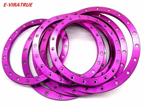 E-VIRATRUE Aluminum Lock Rings Fit PRO-Line MX43 Tire For TRAXXAS XMAXX&XRT 1/5 - Afbeelding 1 van 3