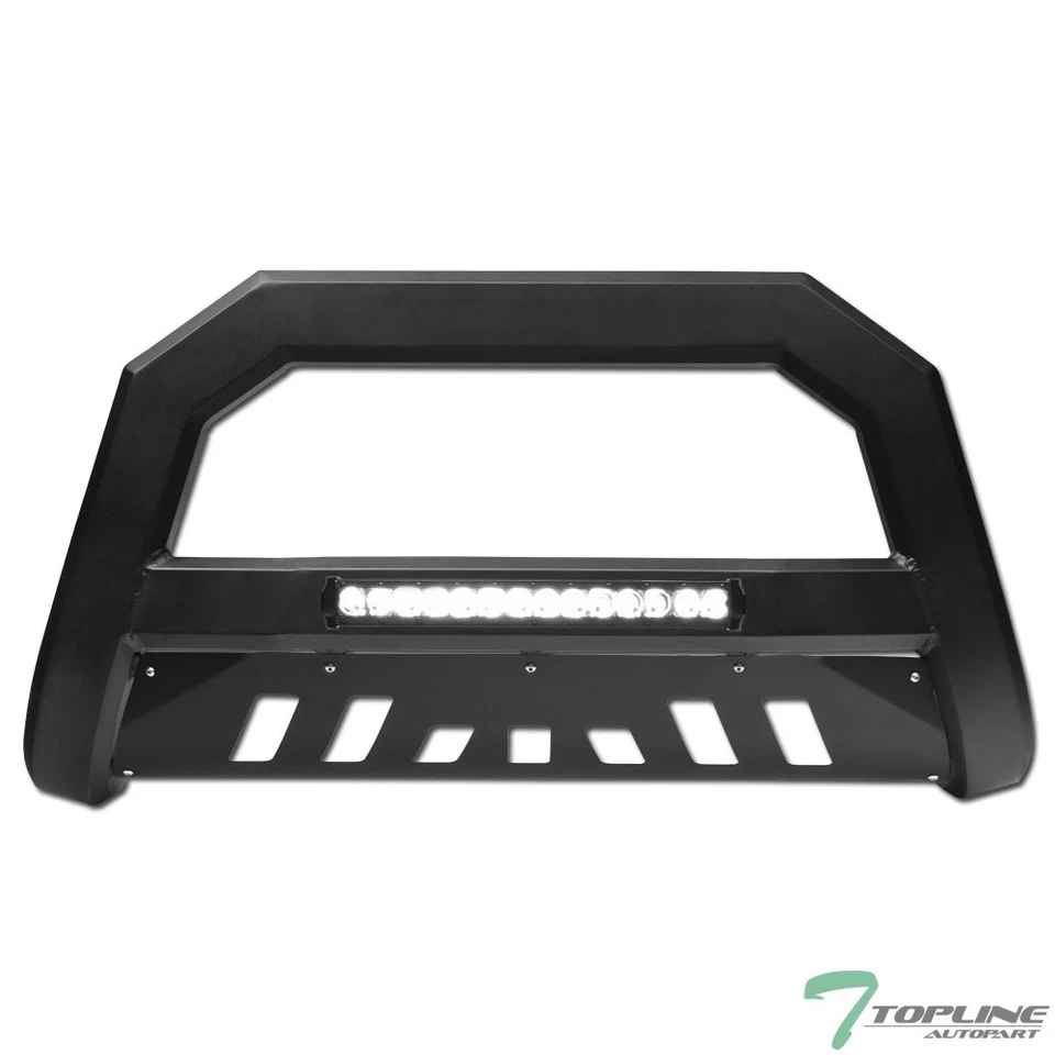 Topline For 1999-2006 Tundra/Sequoia AVT Aluminum LED Bull Bar Guard - Matte Blk Foto 3 de 4