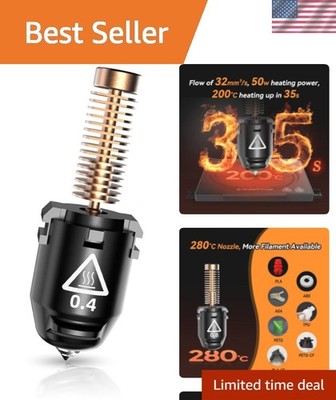 Nozzle Assembly for Adventurer 5M 3D Printer, 280°C High Speed and Quick-Rele...