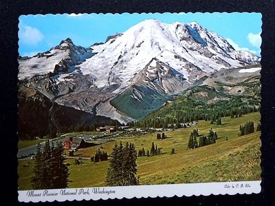 Vintage Mount Rainier National Park Postcard