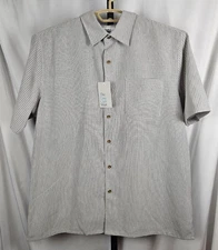 Men's NWT Croft & Barrow Sahara Wind Short Sleeve Button Down Easy Care Shirt L