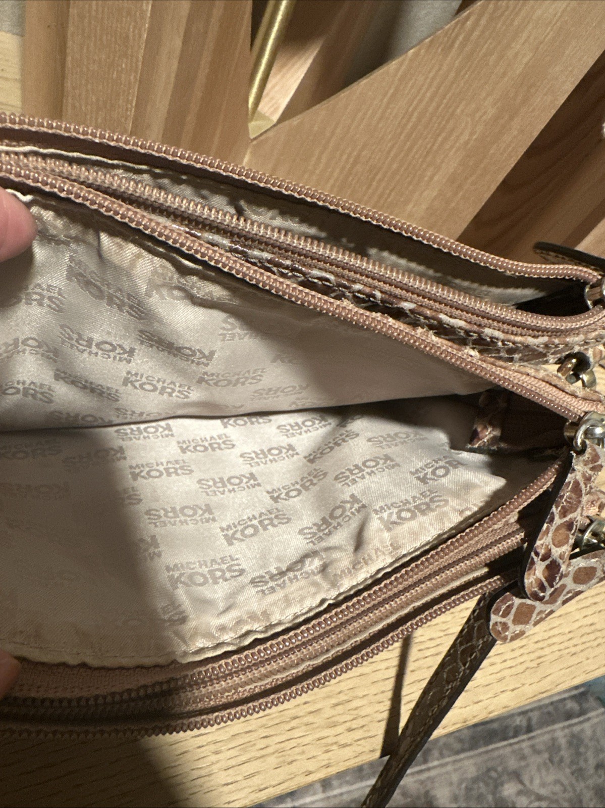 MICHAEL Kors Vintage Sloan Python Embossed Print … - image 17