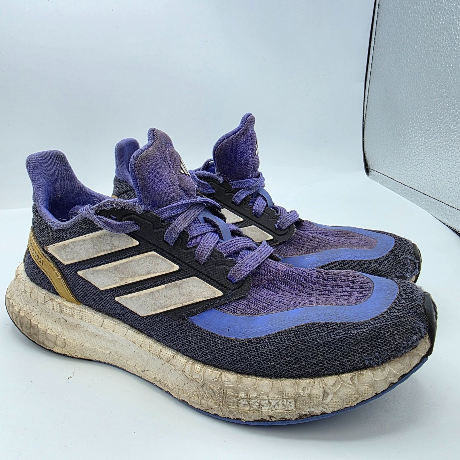 SAOLA Adidas Grade School Pureboost Light bambini taglia 3 5 viola scarpe sportive casual