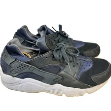 Nike Air Huarache Metallic Blue Hematite Sneakers Men's 12.5 704830-009