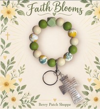 Christian Faith Serenity Prayer Cross Keychain