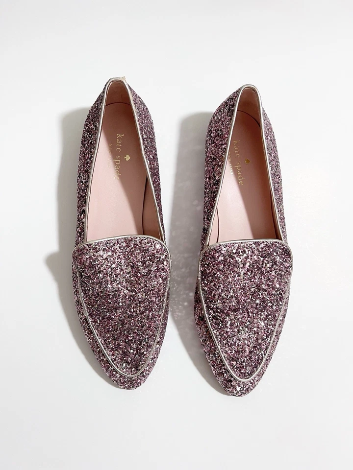 Mocasines Kate Spade Calliope Rosa Brillo TOTALMENTE NUEVOS Foto 2 de 4
