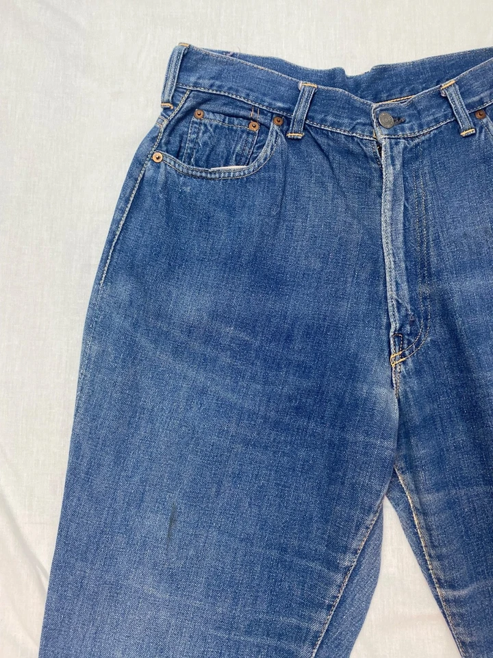 1950’s Levi’s 701 Big E Hidden Rivets Marilyn Monroe Women’s Denim Jeans - Image 4 of 4