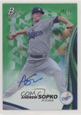 2017 Bowman Platinum Top Prospects Green 38/75 Andrew Sopko #TPA-AS Auto 0m8