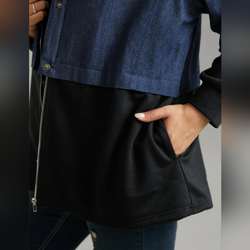 Bloomchic - Contrast Patchwork – Stylish Outerwear - image 3