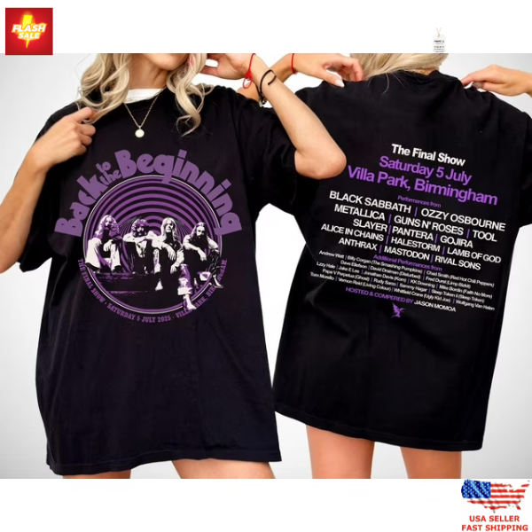 Band T-shirt New Black Sabbath 'Back To The Beginning' 2025
