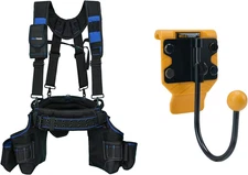 Pro Framer'S Combo System Apron Tool Belt with Suspenders, Tool Belt Hook