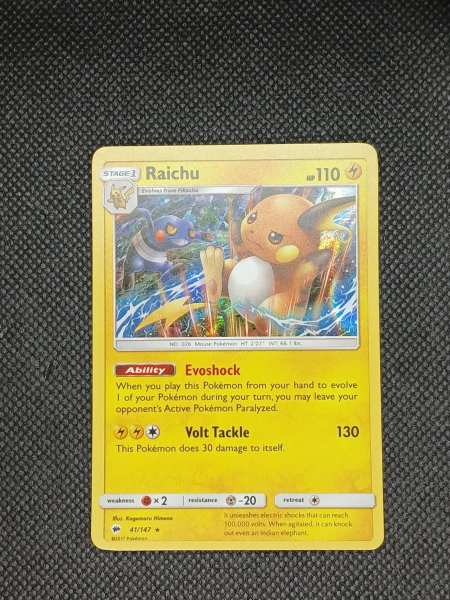 Raichu Pokémon TCG Shadowless Individual Collectible Card Game