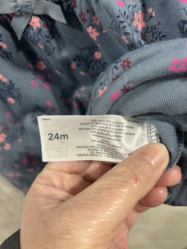 Child Of Mine Baby Girl Floral LS Outfit 24 M New - Picture 5 of 6