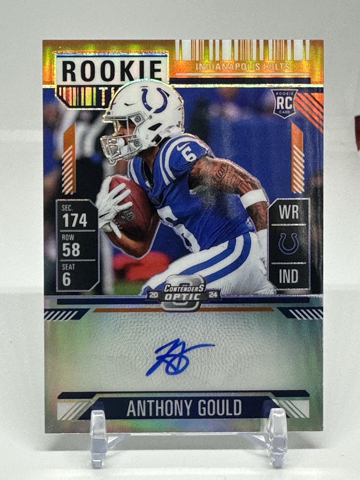 Anthony Gould Panini Contenders Optic #140 Autograph-Orange