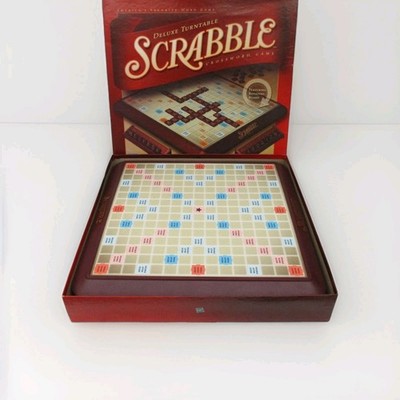 2001 Milton Bradley Scrabble Deluxe Turntable Edition Word Board Game, COMPLETE!