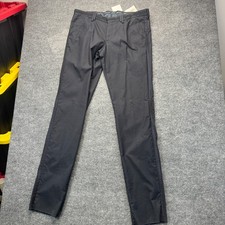 NWT D&G Dolce Gabbana Trousers 54 US 38 Very Dark Gray Stripe Cotton Blend Pants