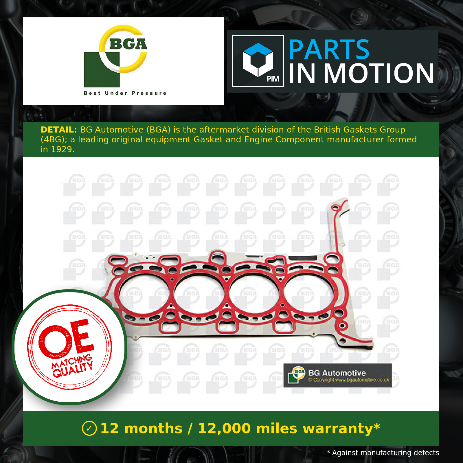Cylinder Head Gasket fits OPEL MERIVA B 1.6D 13 to 17 BGA 55590778 55598160 New