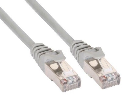 InLine Cat 5e Patchkabel F/UTP RJ 45 - Stecker Folienschirmung grau 1,5m