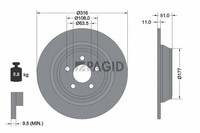 2X Bremsscheibe Pagid 55919NC FüR Ford Max Cj WA6 Galaxy 3 Ck Mk Van Ecoboost