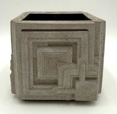 Frank Lloyd Wright Ennis Brown Circa 90's Concrete Tile Mini Planter