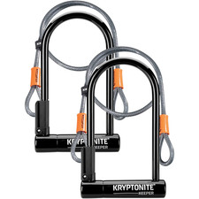 Kryptonite Keeper U-Lock Bundle with 4' Cable  Bracket Durable Steel Security,