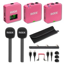 Rode Wireless GO Gen 3 Wireless Mic System Pink with 2x Interview GO