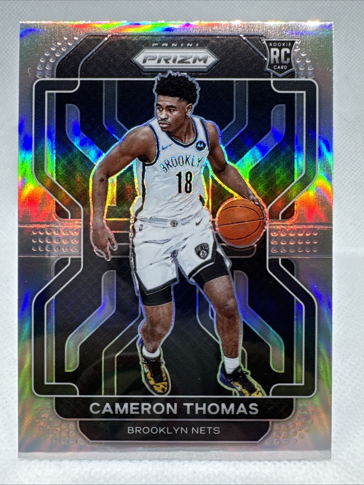 Cameron Cam Thomas 2021-22 PRIZM Silver Prizm Rookie Card RC #297 Brooklyn Nets