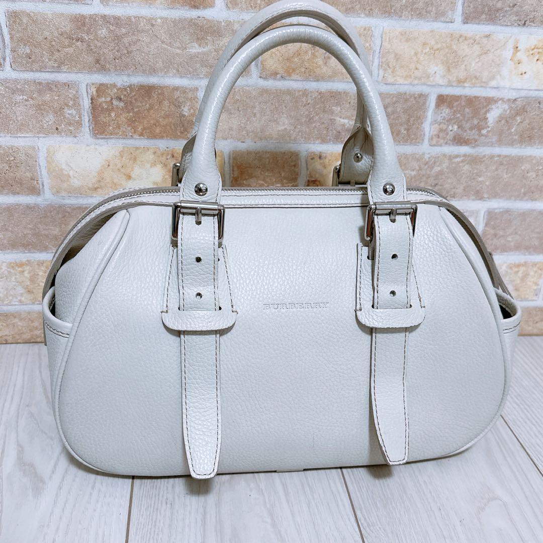 Burberry handbag White Leather