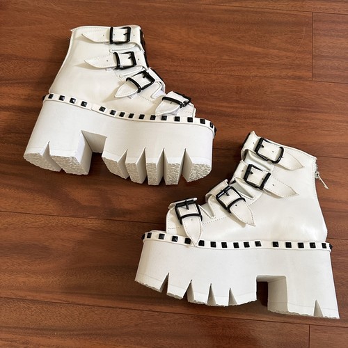 NIB Demonia ashes platform bootie sandals Sz 7 - Picture 5 of 9