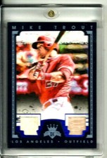 Mike Trout 2016 Panini Diamond Kings DK Materials Holo Blue SSSP D# 04/10 Angels