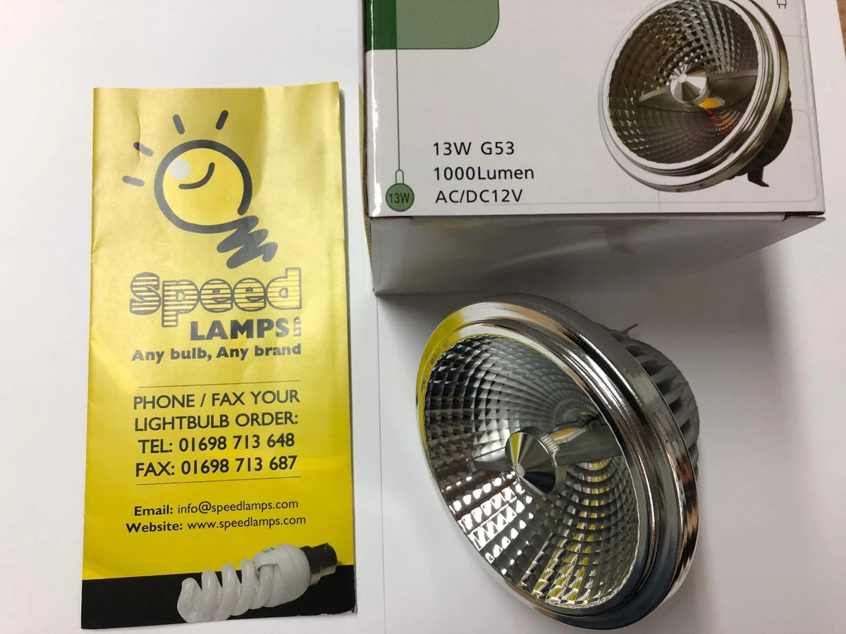 LED AR111 13W DAYLIGHT 12V G53 AR111 Lamp 230V 30 Deg COB Halogen Replacement