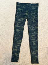SPANX Look At Me Now Seamless Leggings Green Camo Plus Size M Camouflage
