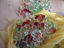 Decorative Glass Flat Bottom Marbles 1 Pound