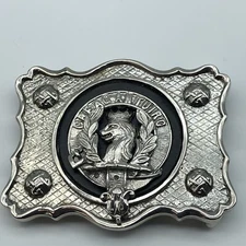 MacLaren Scottish Clan Crest Belt buckle removable pin