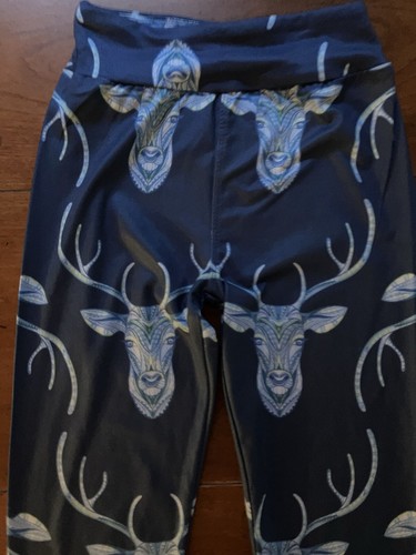 Leggings for Kids SizeLXL Fits 6t -10 ( Charlies Project ) Deer Print - Picture 2 of 5