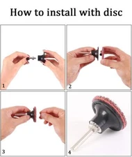 2PCS 3inch Roll Lock Rotary Sanding Disc Pad Holder 1/4" Shank for Die Grinder