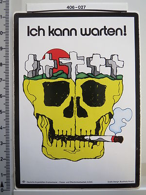 Decal Sticker DAK - Smoking Harms Health - Skull (1911)