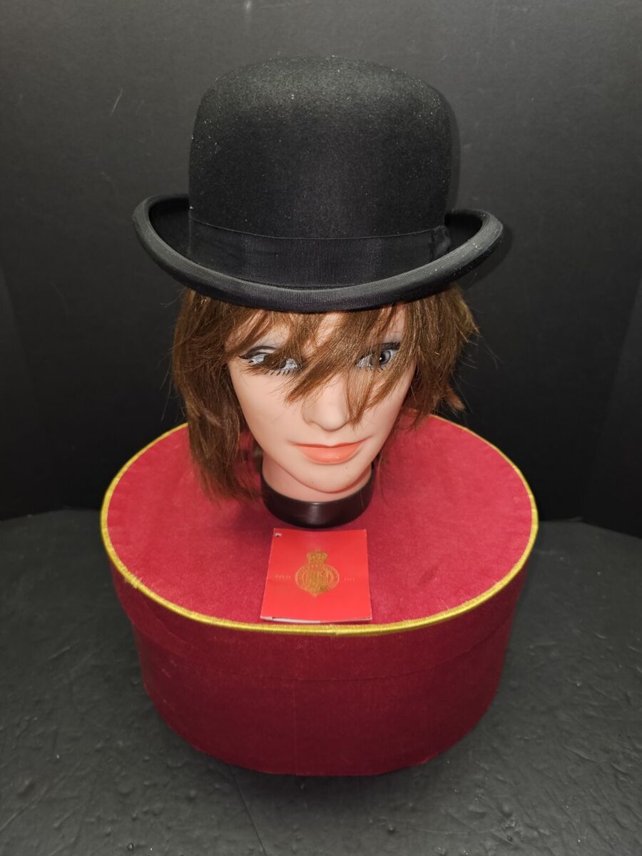 Vintage Christys of London Fine Fur Black Bowler Hat Vintage Christys of London Fine Fur Black Bowler Hat