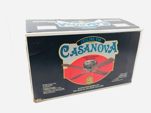 VTG 70's Encon Decorative Ceiling Fan Antique Brass Casanova Style 52